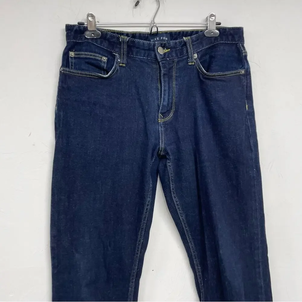 Five Four Mens Dark Wash Straight Leg Jeans Womens 32 Blue Denim Casual Fall